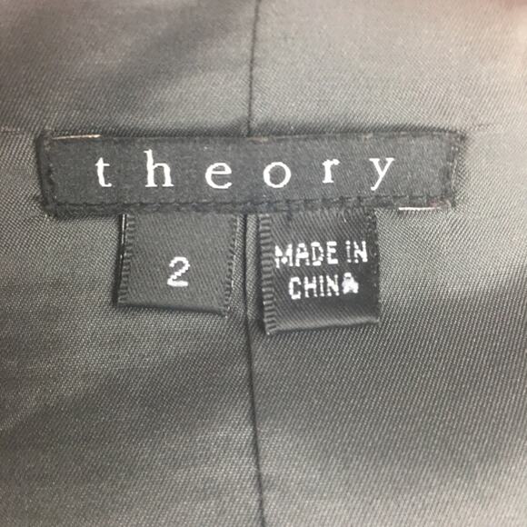 Theory Gray & Silver V Neck Fit & Flare   Dress  2 - Picture 6 of 7